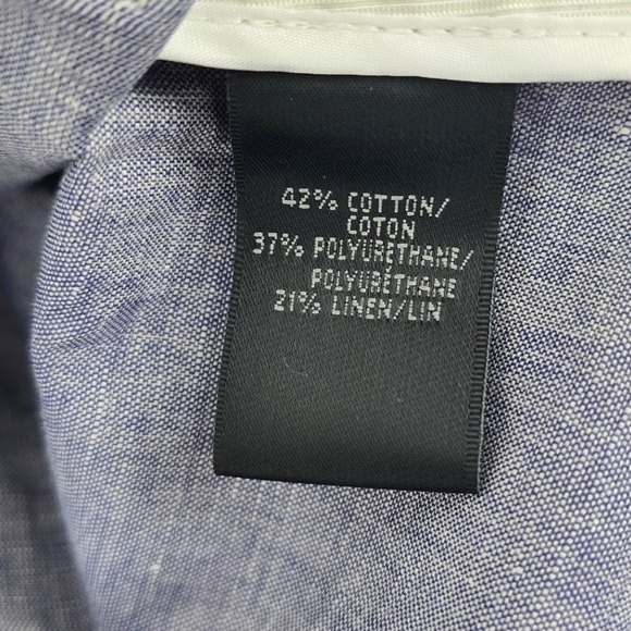 Lafayette 148 New York Jacket Womens L Beige Belted Cotton Linen 3/4 Sleeve - Picture 5 of 6